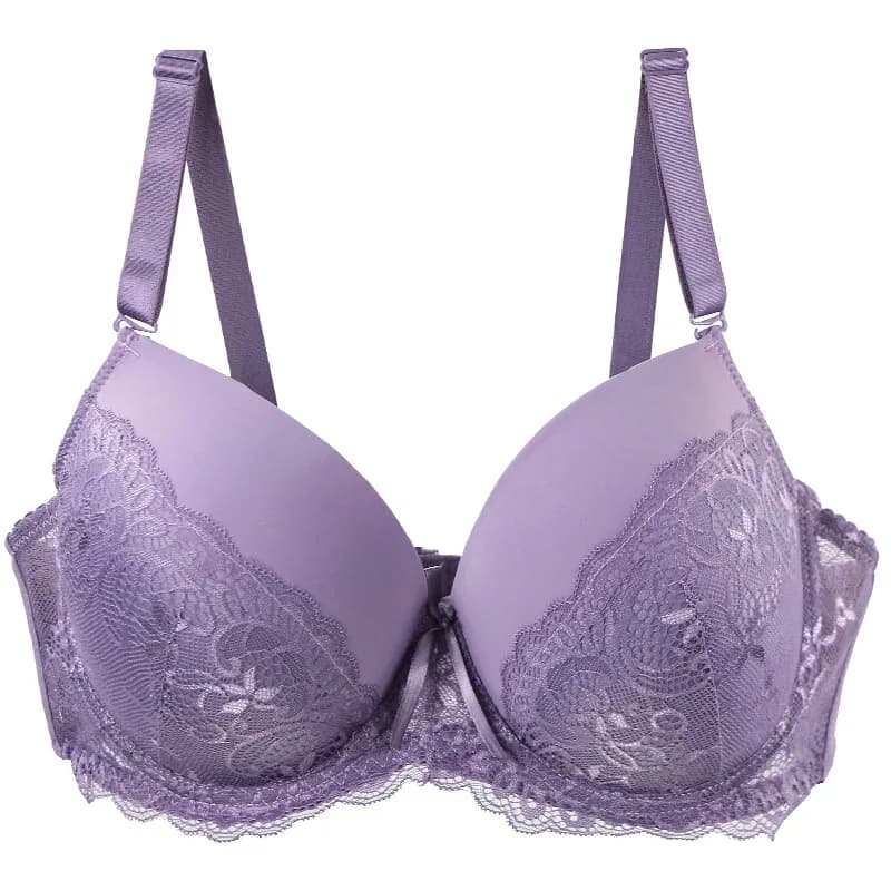 Reggiseni sexy in pizzo senza cuciture Nouvell per donna Push Up Viola Nero Rosso Beige Verde Bianco Coppa BCDE Undrwear Plus Size Linger