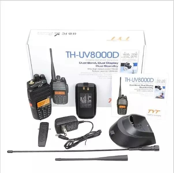 UV8000D Radio portatile dual band Display ad alta potenza Palmare esterno vivavoce VOX FM Walkie Talkie a lungo raggio bidirezionale
