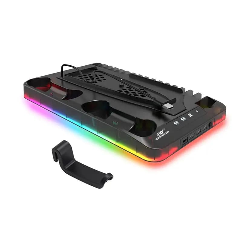A29F-Stazione di ricarica per PS5, supporto verticale con ventola di raffreddamento per console PS5, accessori per giochi con doppio controller
