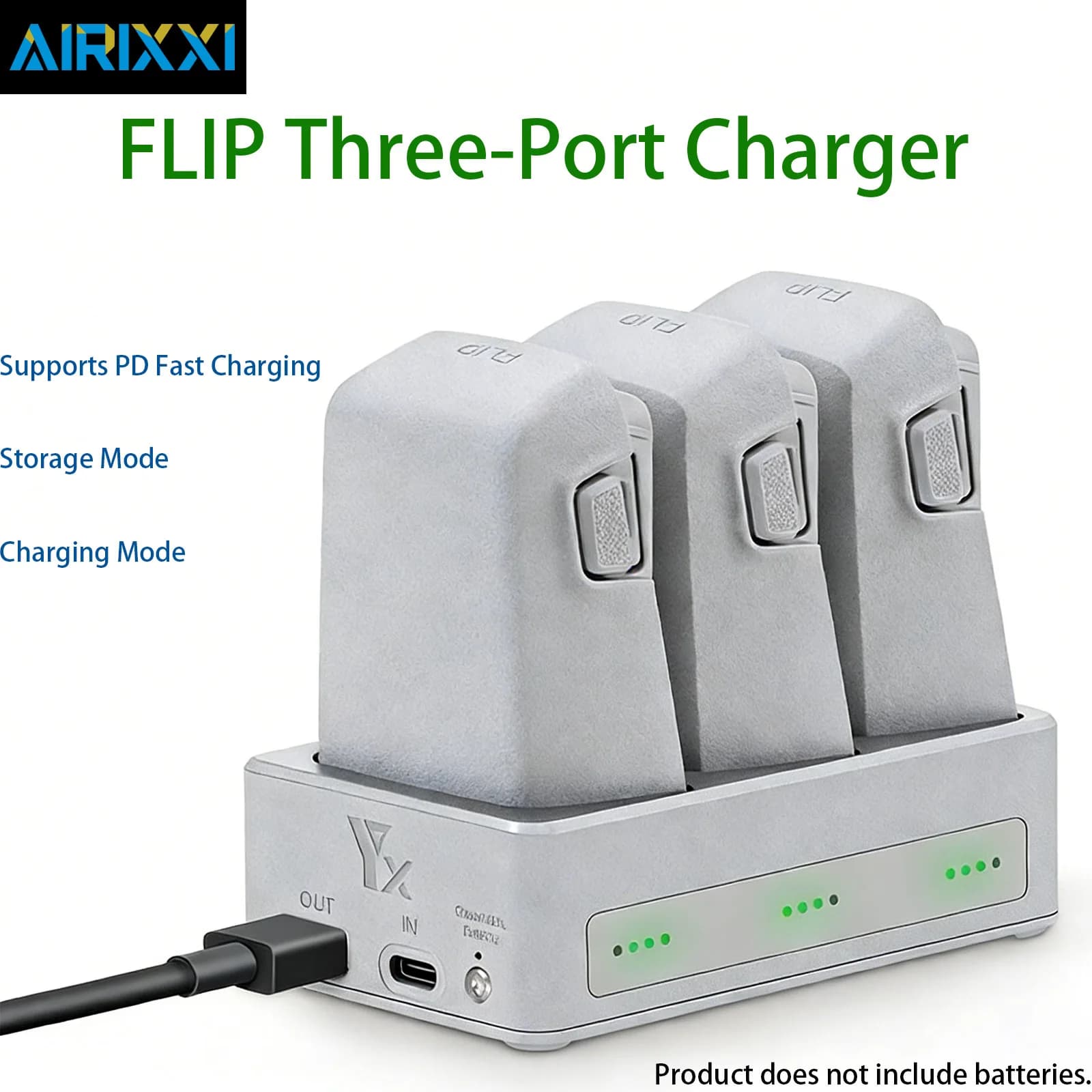 New 3-Port Battery Charger Hub For Dji Flip Drone Pd Fast Charging Portable Charging Case for Dji Flip Drone Accessor