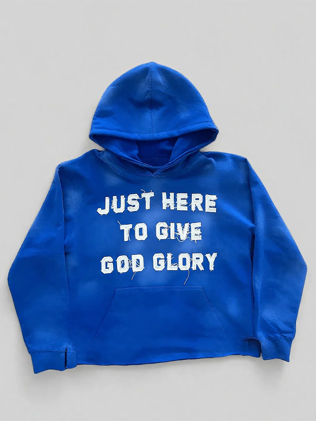 Y2K street hip-hop loose hoodie with cross letter patch