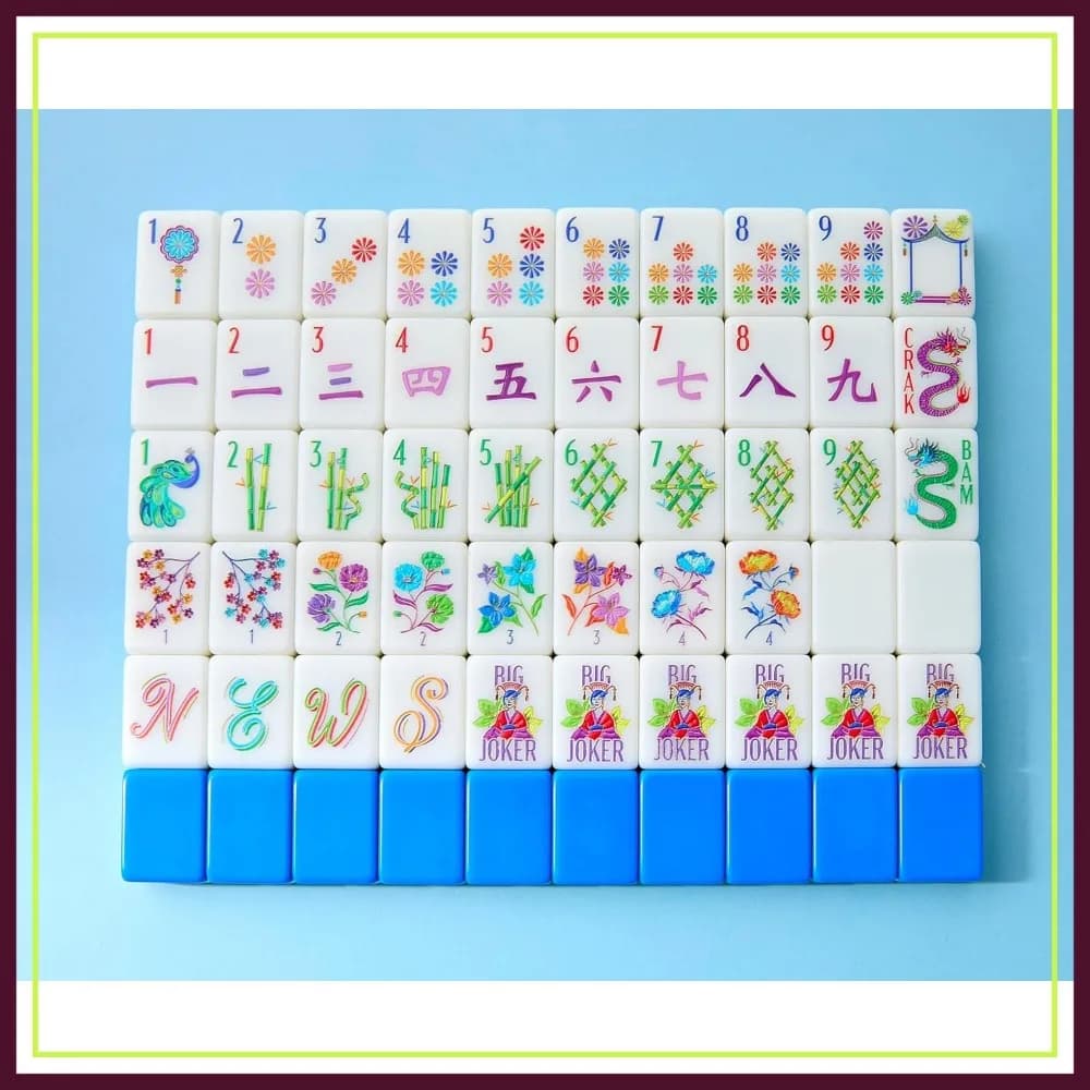 Set di Tessere Mahjong Blossom per Serate di Gioco