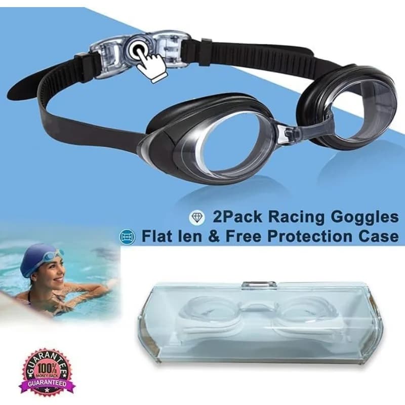 1 Paio di Occhialini da Nuoto Antiappannamento e Anti-UV in Silicone for Adults, Women, Men, Youth and Children