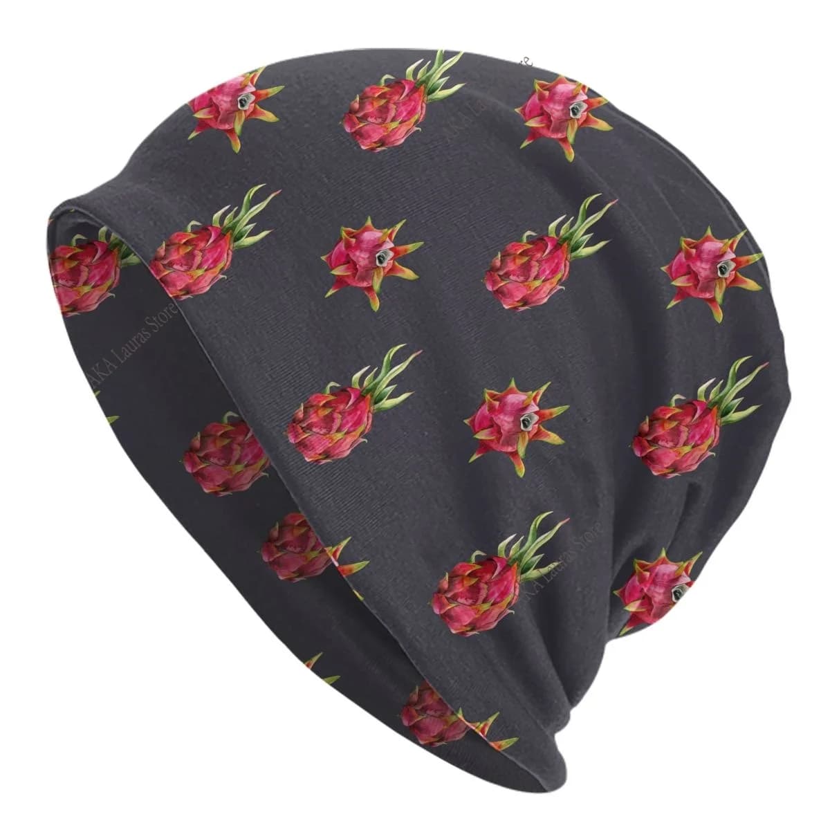 Pink Red Dragon Fruits Unisex Bonnet Winter Outdoor Double Layer Thin Hats For Men Women