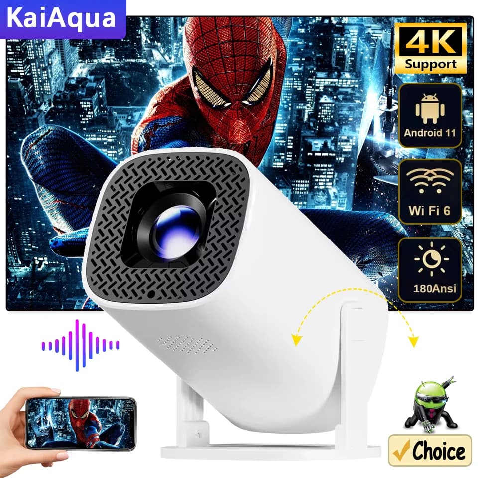 Proiettore Smart Mini P30 Originale 2026 Android 14 WiFi6 BT 5.0 Supporto 4K 1280*720P Proiettore Portatile per Home Cinema e Uso Esterno