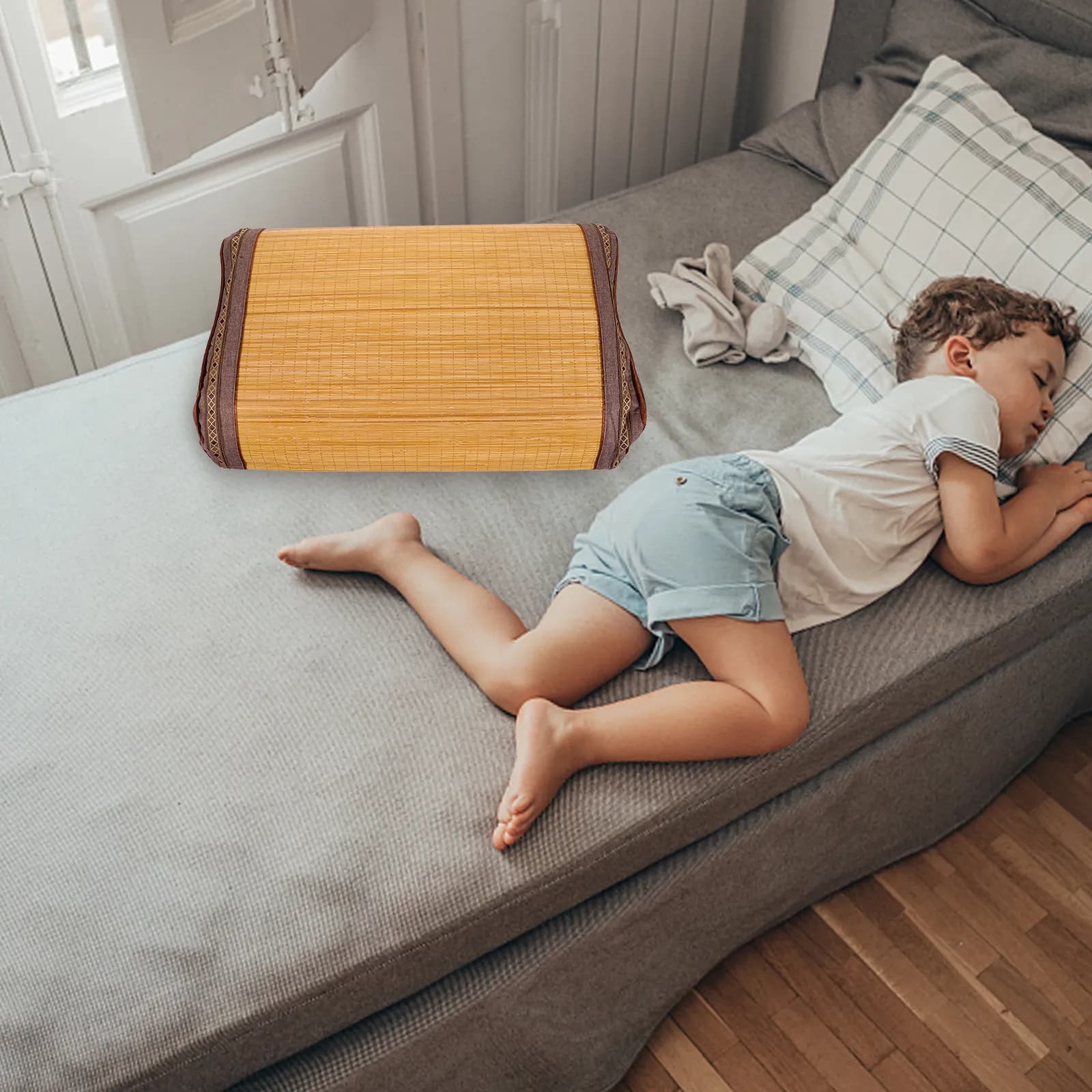 Fodera per cuscino in memory foam rettangolare, stile estivo rinfrescante, decorativa e sostituibile, per divano e casa