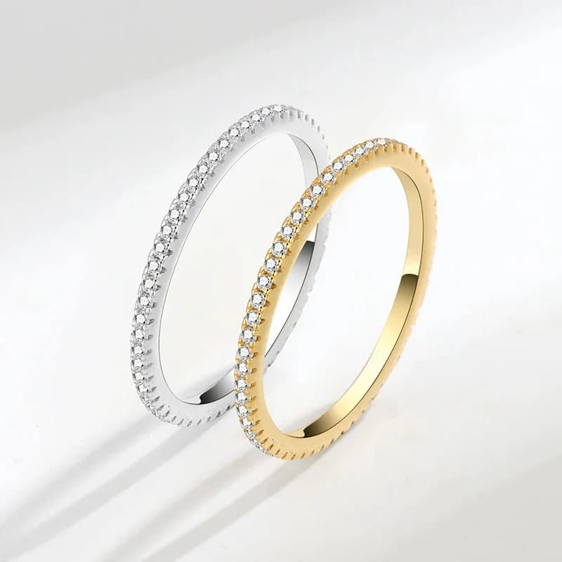 Nuovo intarsio Anello pieno di zirconi Design di nicchia di lusso leggero da donna INS Gioielli da dito Moda Anello sottile con una parola KOFSAC