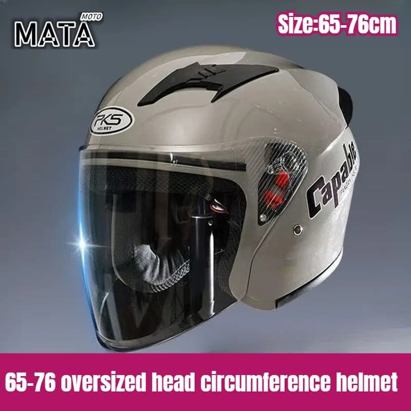 Unisex Motorcycle Helmet 5XL 6XL 7XL Big Size Available in All Seasons,Big Head Circumference 60-76cm Riding Safety Helmet