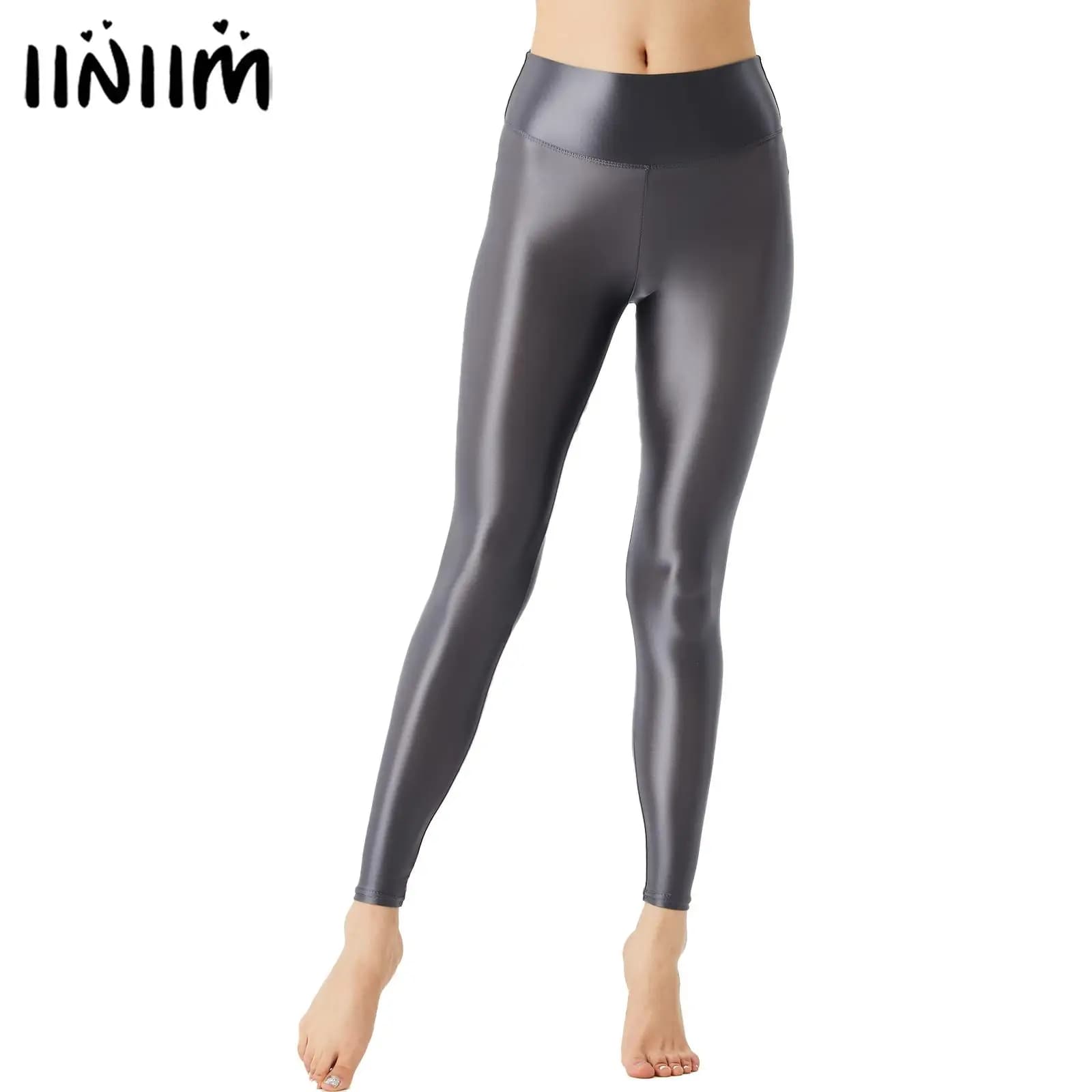 Women's Body-Building Yoga Fitness Solid Color Polished Pilates Pants Leggings Elastic Waist Pants