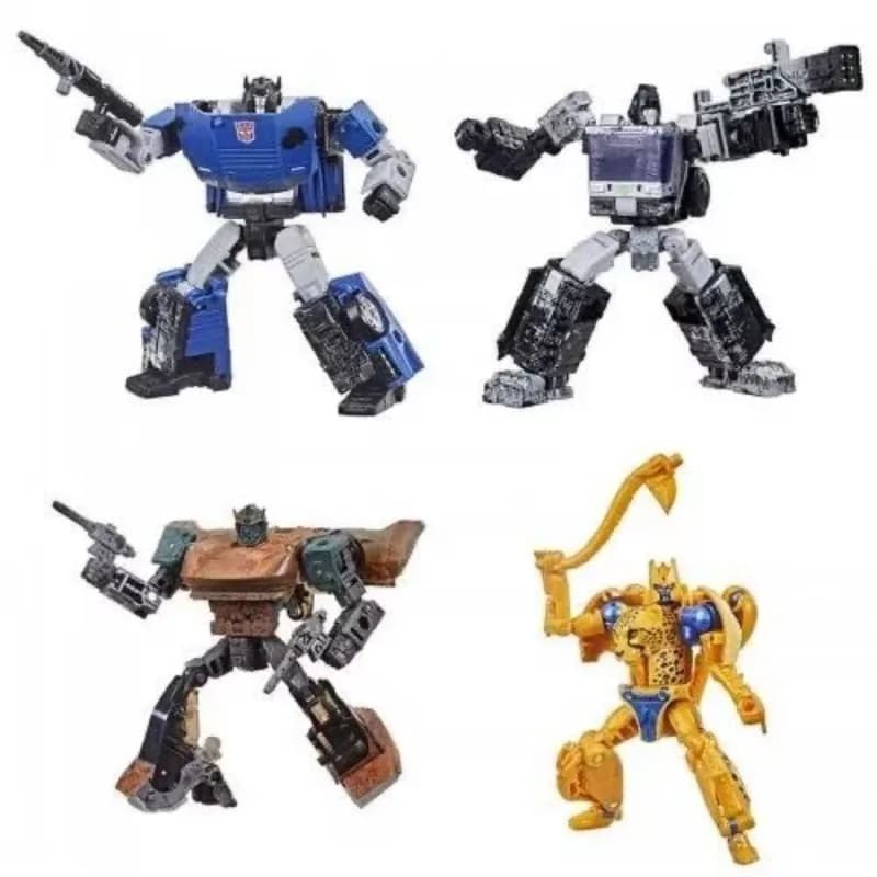 Giocattoli Transformers Tomy, Edizione Limitata Netflix War for Cybertron, Action Figure di Sparkless Bot, Deep Cover, Deseeus, Army Drone, Cheetor
