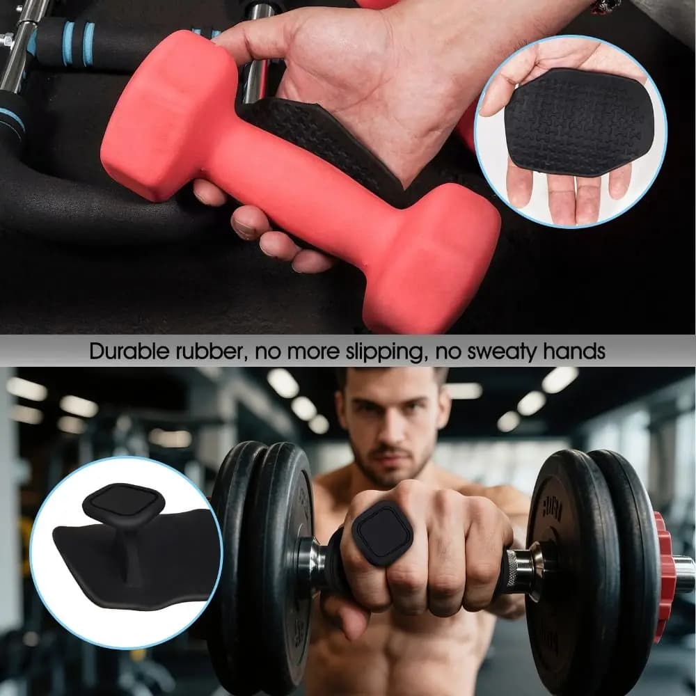 1 Pair Ergonomic Weight Lifting Grips Elastic Honeycomb-shaped Workout Gym Gloves Thicken Anti-friction Silicone Palm Grips
