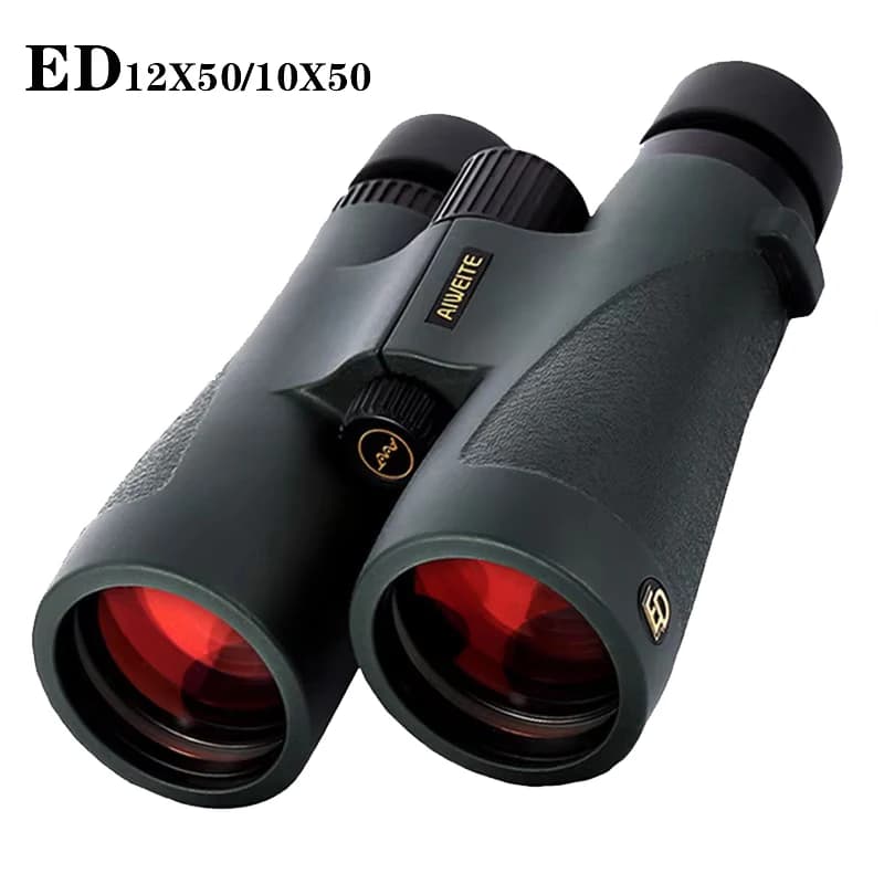 Aweite 10X50/12X50 Binocolo ED Lente Ad Alta Riflettente SMC IPX7 Impermeabile Bak4 Ottica Telescopio Bassa Dispersione Per La Caccia Escursione