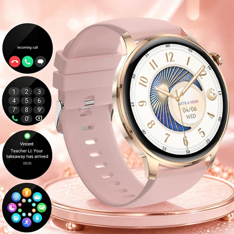 New Smart Watch 1.43'' Ultra Thin NFC Sports Health Management AI Voice Information Push Waterproof BT Call Fashion Smart Watch