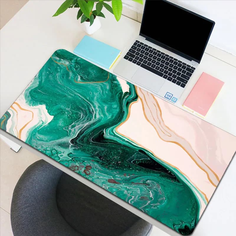 Tappetino per mouse da gioco artistico colorato di grandi dimensioni: base in gomma antiscivolo, tappetino da scrivania con superficie resistente all'usura per laptop, ufficio e configurazione domestica