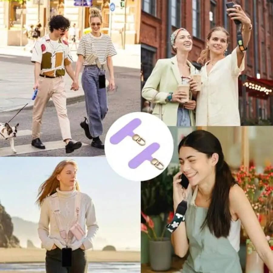 Phone Tether Tab Lanyard Strap For Smartphone Crossbody With Metal Clip Nylon Durable