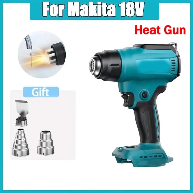 Strumento di avvolgimento termoretraibile per pistola termica da 18 V Pistola ad aria calda senza fili Essiccatore ad aria Ventilatore termico per saldatura con display a LED Utensile manuale (senza batteria