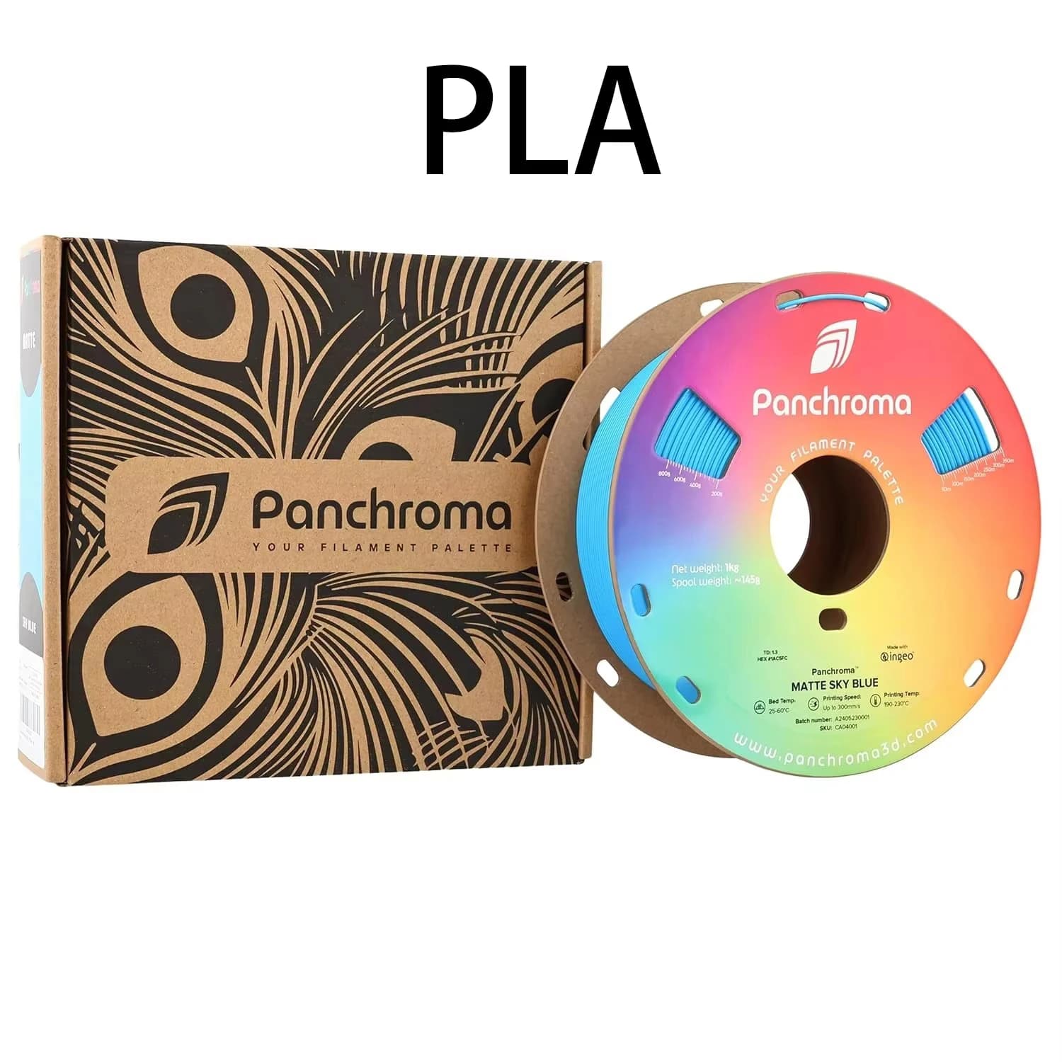 PolyTerra PLA Panchroma Matte 1.75mm 1kg Polymaker Filament Matte Finish High-Speed Easy Printing Compatible 3D Printers