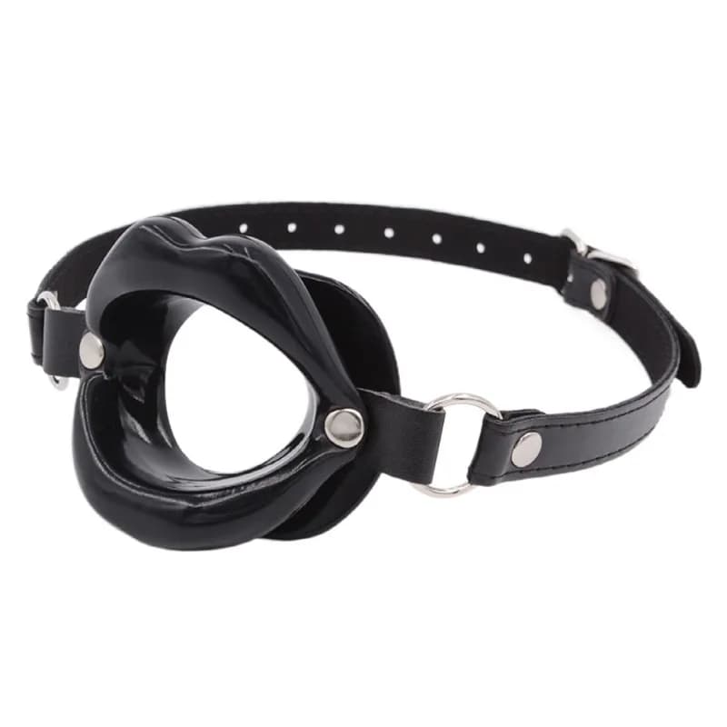 Silicone O-Ring Oral Fixation Gag with Open Mouth Lips Design for Couples Bondage, BDSM Restraint Adult Toy