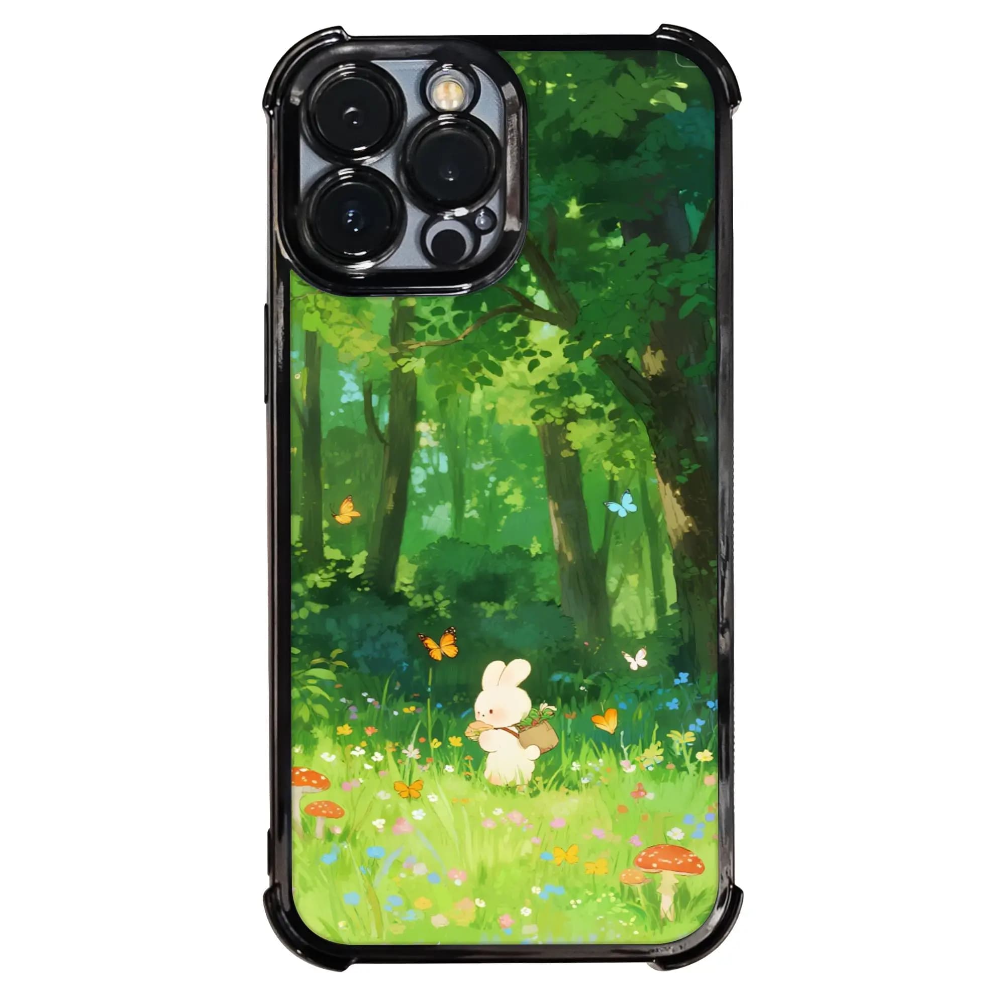Nuova custodia antiurto Armor Bumper White Rabbit per iPhone, processo di galvanizzazione, per vari modelli di iPhone