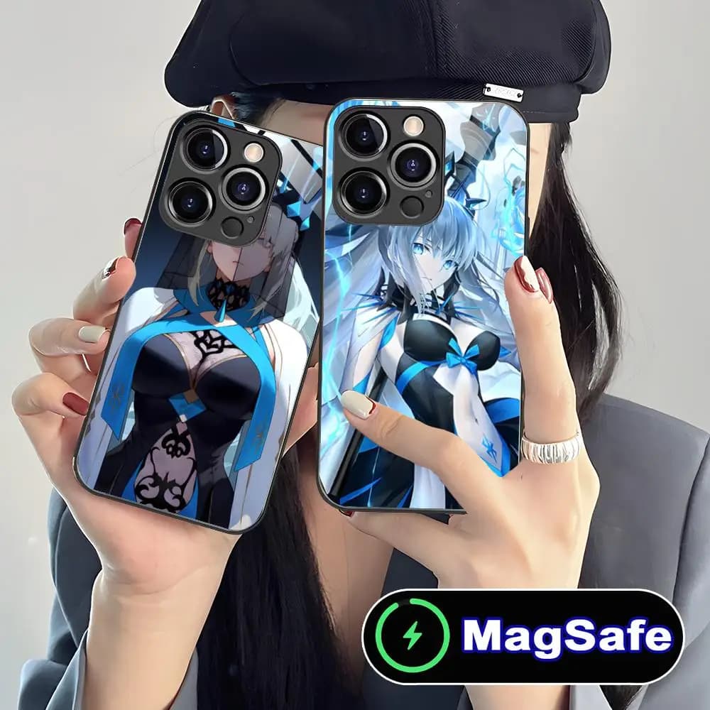 Anime FGO Morgan Phone Case for iPhone 17 16 15 14 13 12 11 Air Pro Max Plus Mini MagSafe Glass Colorful Cover Cover Smartphone