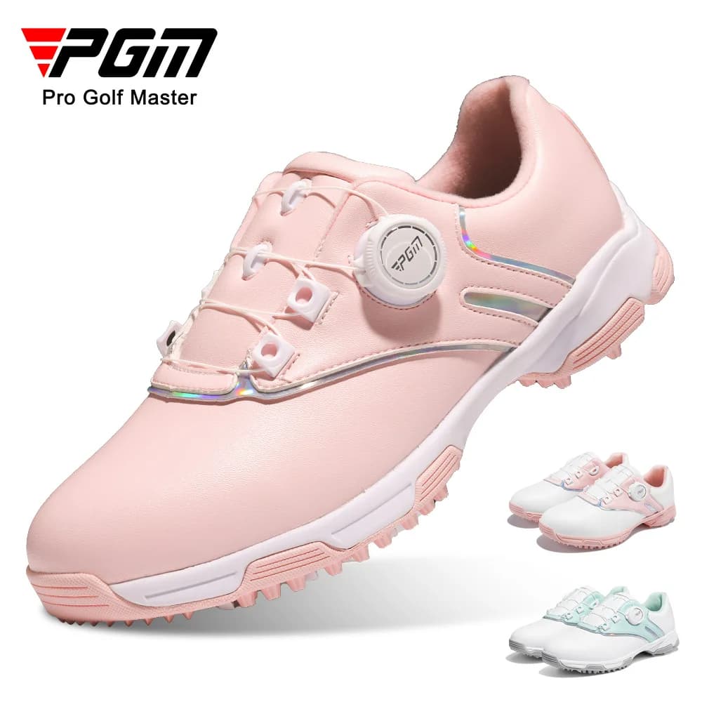 Scarpe da golf PGM Scarpe sportive antiscivolo con fibbia rotante impermeabili da donna XZ297