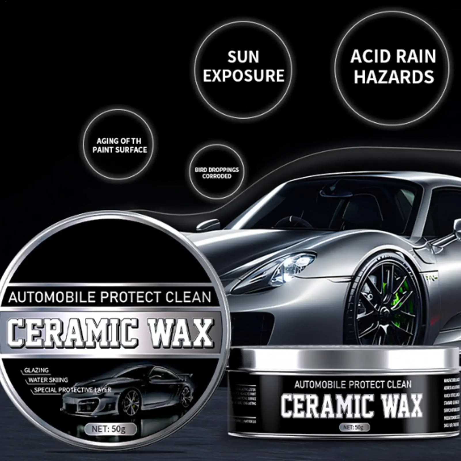 Cera per lucidatura auto, cera per vernici automobilistiche, facile applicazione, protezione a lunga durata, lucentezza profonda, cera per lucidatura veicoli, cera per la cura dell'auto