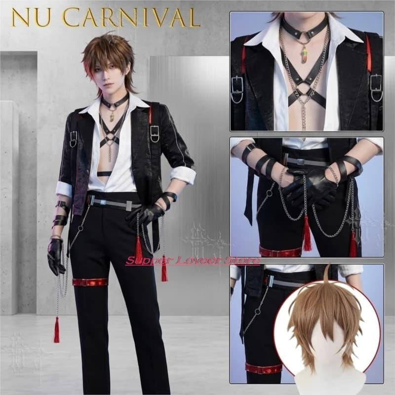 Nu Carnival Carnival Eiden Restraint Two Dimensional Game Full Set Cosplay Costume Outfit For Men Halloween Party S