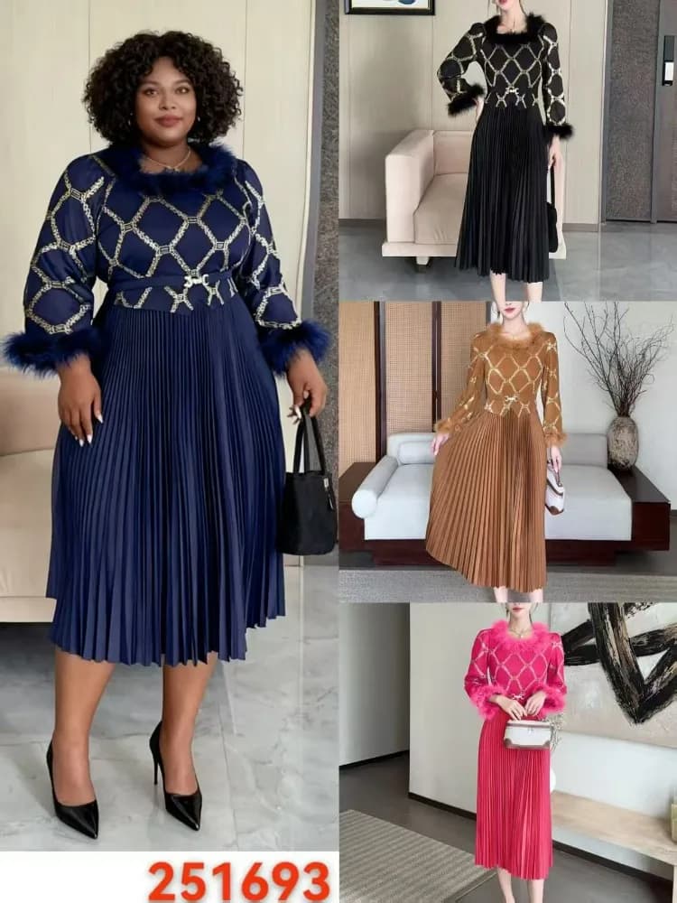 Miyake 2025 Autunno Nuovo Abbronzante Moda Abito A Pieghe Maniche Svasate Grande Pendolo Drappo Abito Lungo Allentato e Sottile Donne