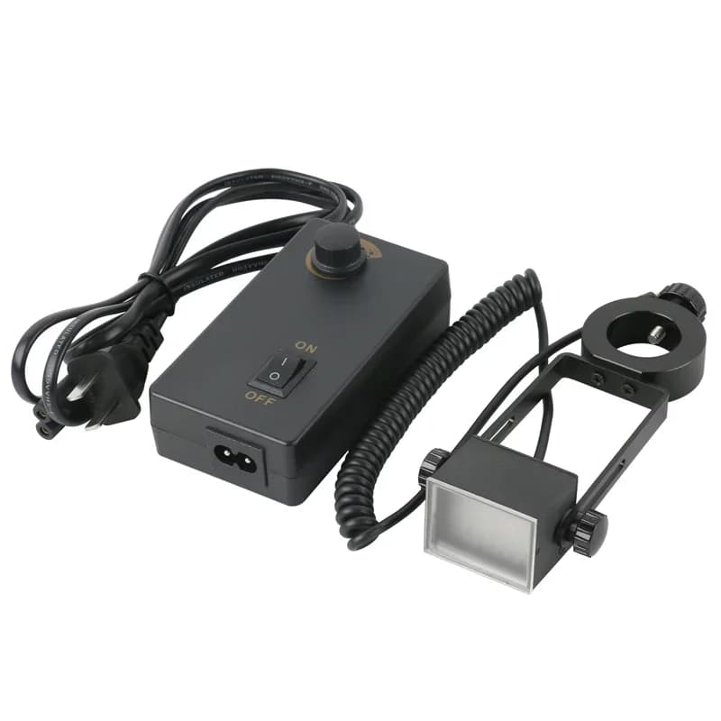 Lampada per inccidenza obliqua con anello inclinato regolabile a LED per microscopio 25mm 32mm per illuminazione di microscopio stereo