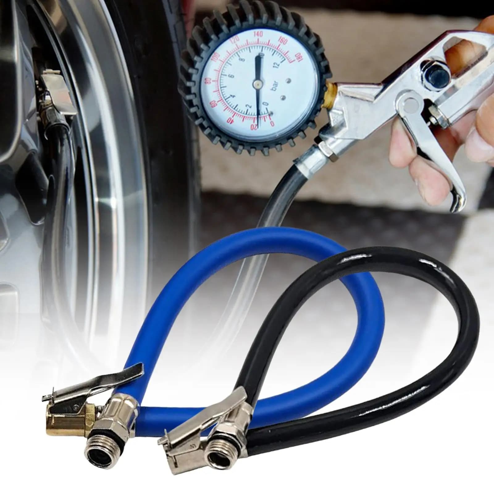 Tubo di prolunga per gonfiaggio pneumatici accessori per la manutenzione dell'auto gonfiaggio rapido sostituire per l'attacco della pompa del compressore d'aria