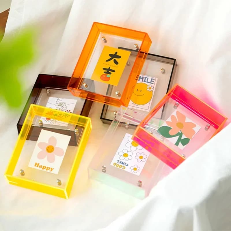 Dazzling Mini Acrylic Photo Frame Creative Transparent Picture Frame Table Setting Bedroom Decoration