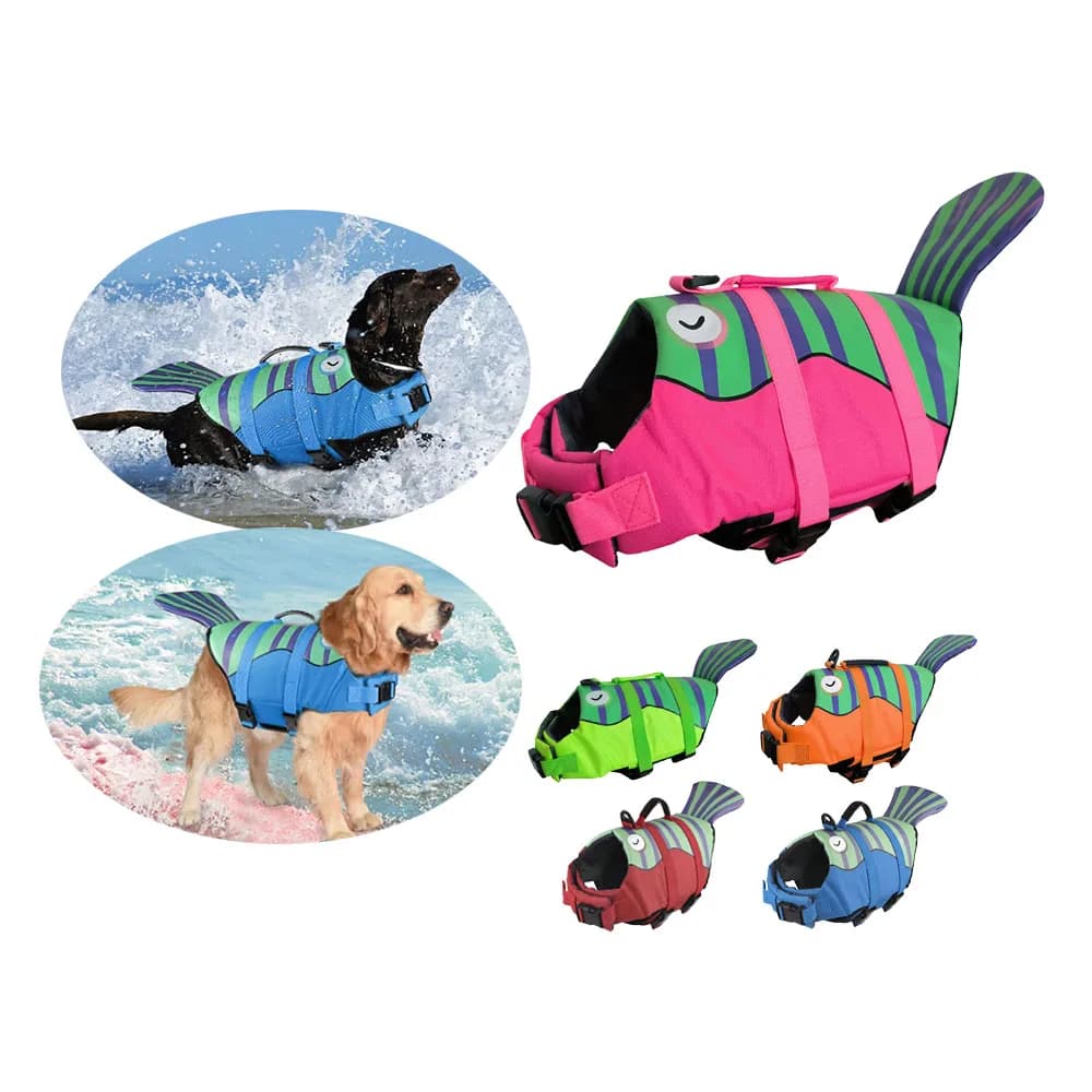 Giubbotti di Salvataggio per Cani Dos Life Jackets Ripstop, Giubbotti Galleggianti Salvagente per Cani di Piccola, Media e Grande Taglia, per Piscina, Spiaggia e Nautica