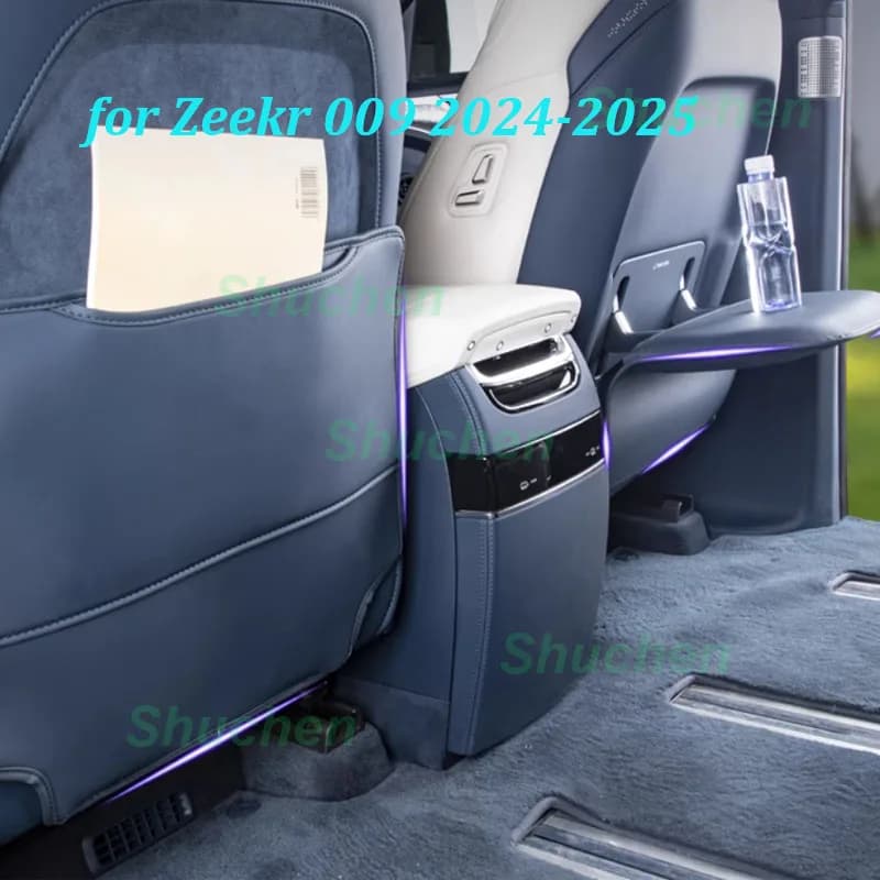 Auto behind the seat Anti-foot Pad for Zeekr 009 2024-2025 Back seat Kick Protective cover in dirt-proof leather Interior accessories