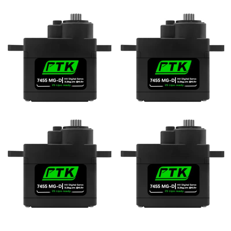 Servo Digitale PTK 7455MG-D 12g con Ingranaggi in Metallo per Modelli RC EPP F3P, Auto, Elicotteri e Aerei, Livello Equivalente al Hitec HS-65
