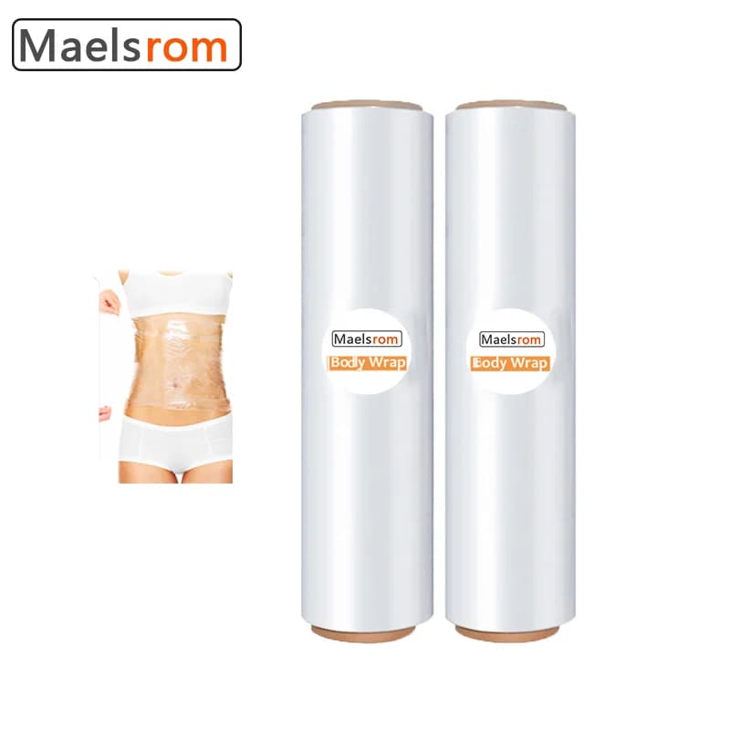 2 pezzi Osmotic Plastic Body Wrap Workout trasparente Sweat Enhancer Shaper stomaco riduce l'applicatore effetto Film anticellulite