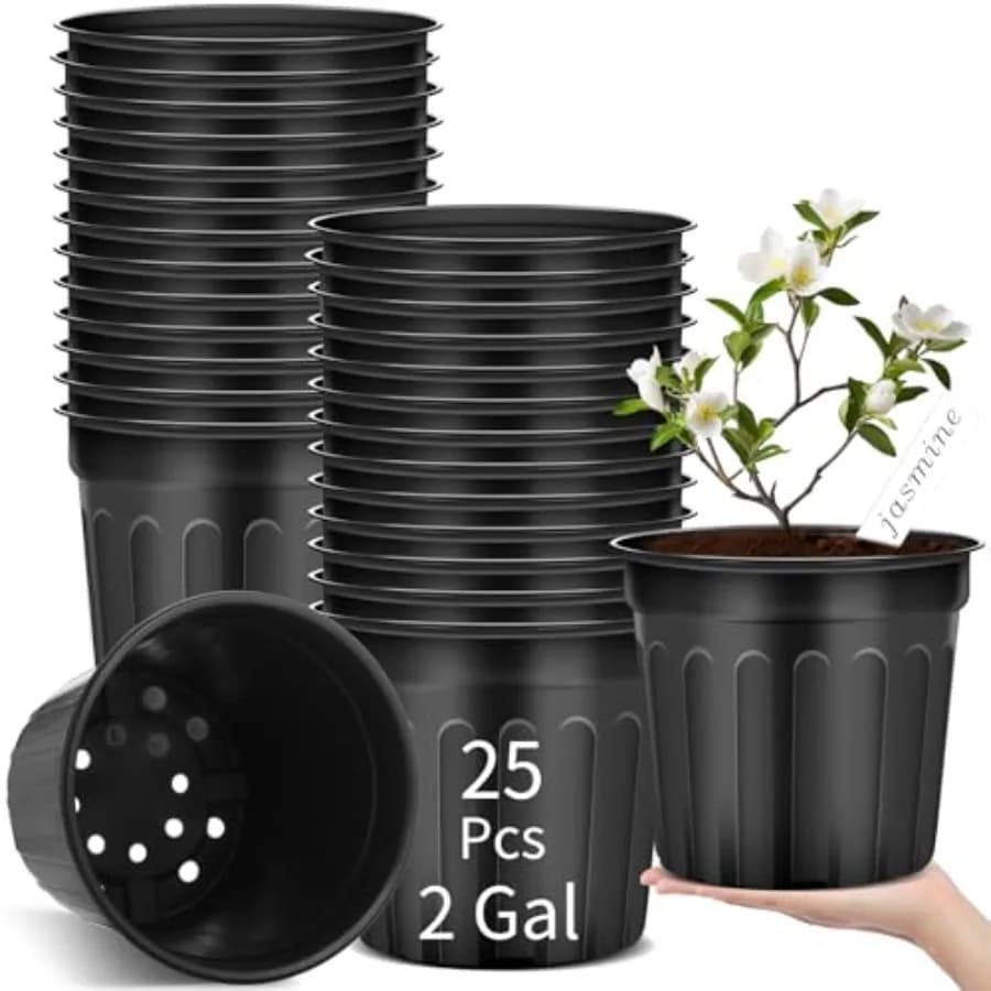 Pcs Plant Nursery Pots Bulk Plastic Planter Flexible Flower Seedlings Pot with Drainage Hole Thickened Seed Starting Container
