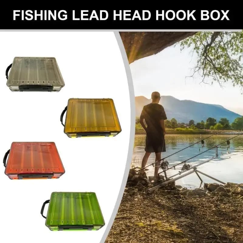 Double Side Accessory Waterproof Tackle Tool Box Fishing Hook Storage Organizers