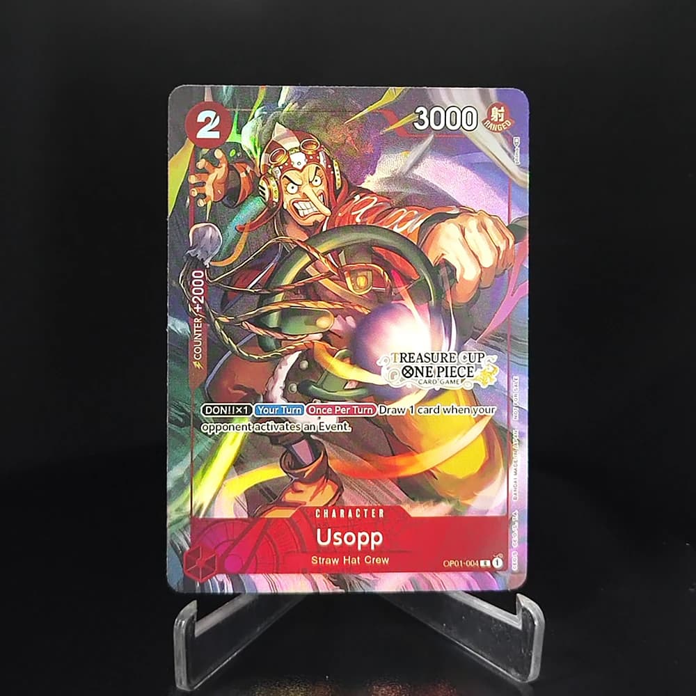 Carta da Collezione Gioco Self Made Proxy OPCG One Piece English Usopp OP01-004 2022 Treasure Cup