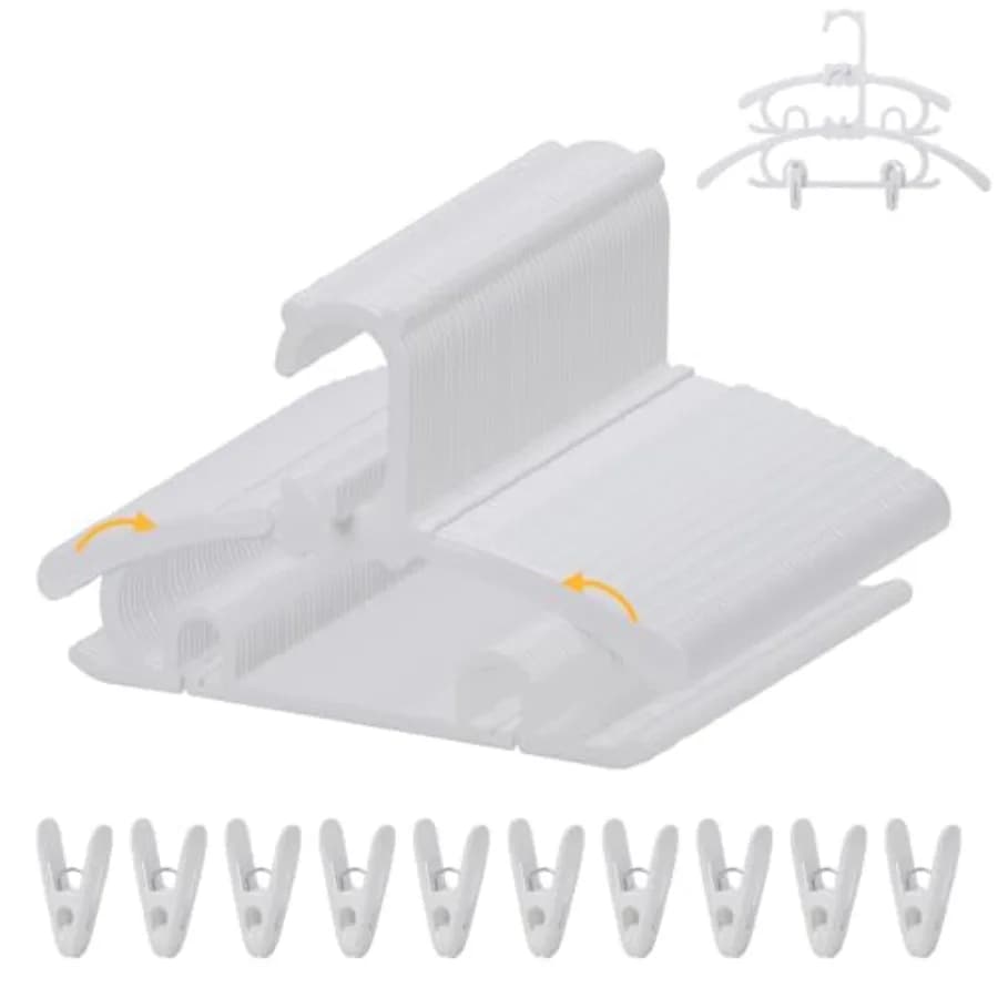 Appendiabiti per neonati con 16 clip, appendiabiti regolabile multifunzionale per bambini, bambine, neonati e bambini piccoli