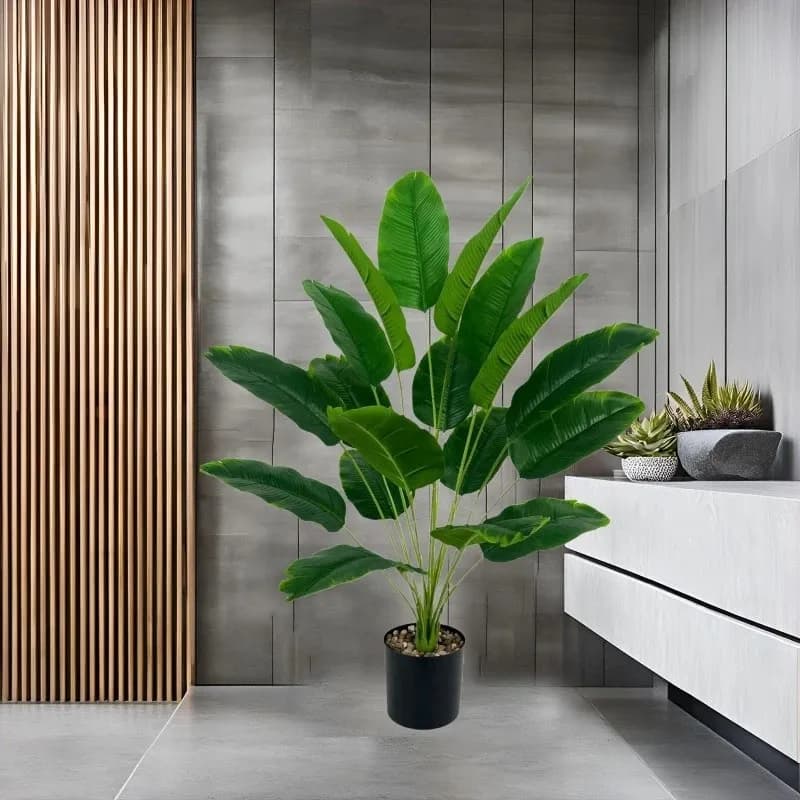 1pc Artificial Plants Large Tropical Palm Tree Fake Banana Plants Leaves Real Touch Plastic Monstera For Home Garden Party Decor