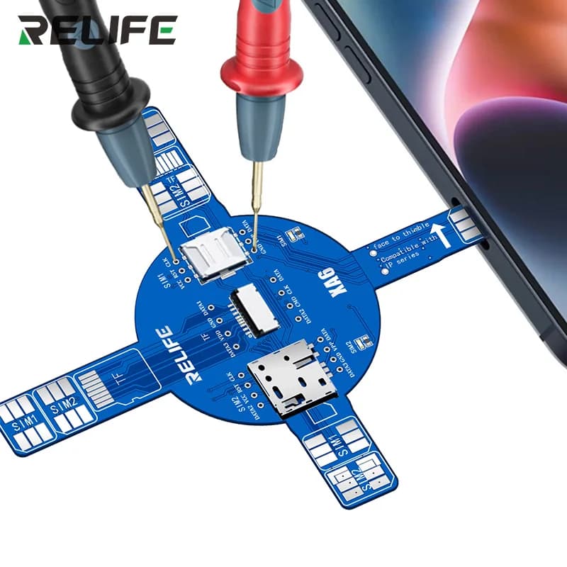Scheda di Test Segnale Dual SIM RELIFE XA6 Lettore di Schede SIM TF NM Rilevamento Rapido Guasti Senza Smontaggio per Strumento Riparazione iPhone Android