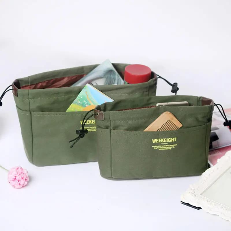 Organizzatori di stoccaggio con coulisse Borsa semplice con fodera multitasche Borsa portaoggetti per generi alimentari da viaggio portatile leggera