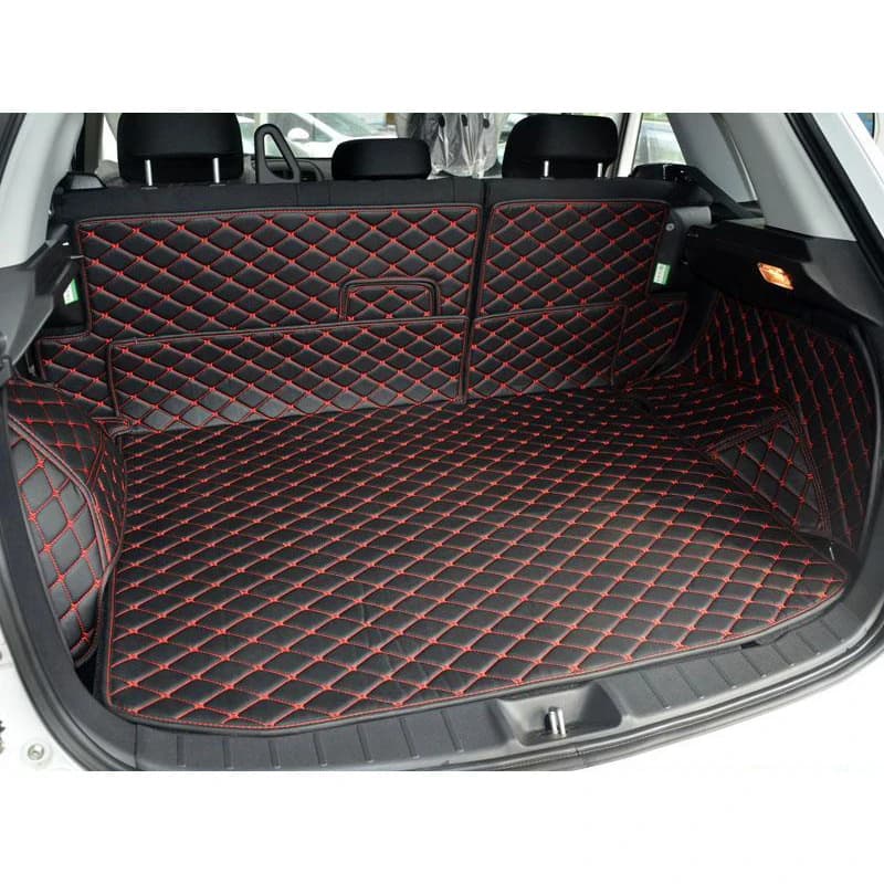 Tappetino per bagagliaio per auto in pelle personalizzata durevole a 6 posti per Volkswagen VW Multivan T7 2022-2025 Accessori per tappeti per auto Parti interne