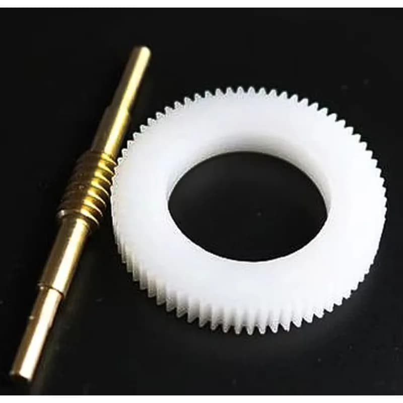 2 set/lotto 0.5 stampo 71 denti 1:71 Nylon ingranaggio a vite senza fine rame asta a vite senza fine parti giocattolo fai da te-ingranaggio foro interno: 21.8mm