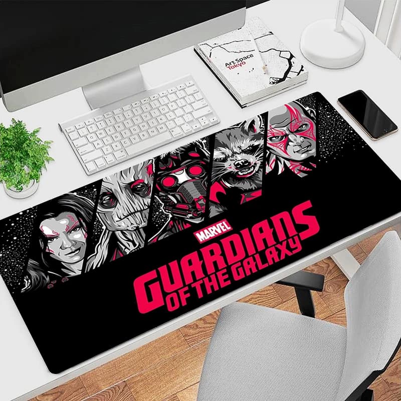 Guardiani della Galassia Mousepad Accessori da gioco per PC Tappetino da scrivania Tappetino per tastiera anime HD 900x400 Tappetino per mouse per armadietto per giocatori Tappeto XXL