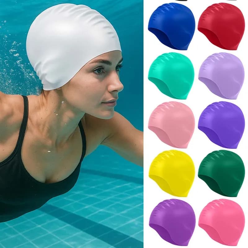 Big Space Adult Summer Swimwear Professional Waterproof Ear Protection Swimming High Quality Silicone Waterproof Swimming Ca