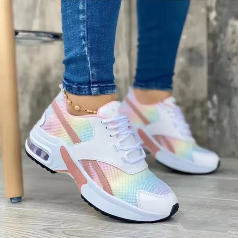 Sneakers da donna 36-43 autunno nuove scarpe con plateau con zeppa stringate 2022 scarpe da corsa Casual con cuscino d'aria da donna all'aperto 987
