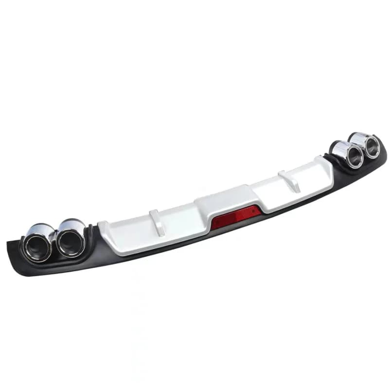 High Quality Universal ABS Rear Bumper Diffuser Lip Spoilers With Exhaust Tip Racing Exterior Modification Accessories For Sedan