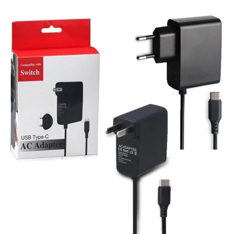 Adattatore di alimentazione per caricabatterie da muro ca per Switch Console di gioco spine Standard adattatore di alimentazione portatile per uso domestico e in viaggio