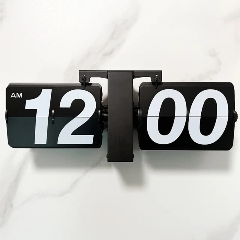 Flip Desk Clock Auto Flip Wall Mount Clock Battery powered large numbers for ideal decoration for home office school hotel gifts